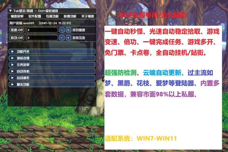 DNF辅助操作界面展示